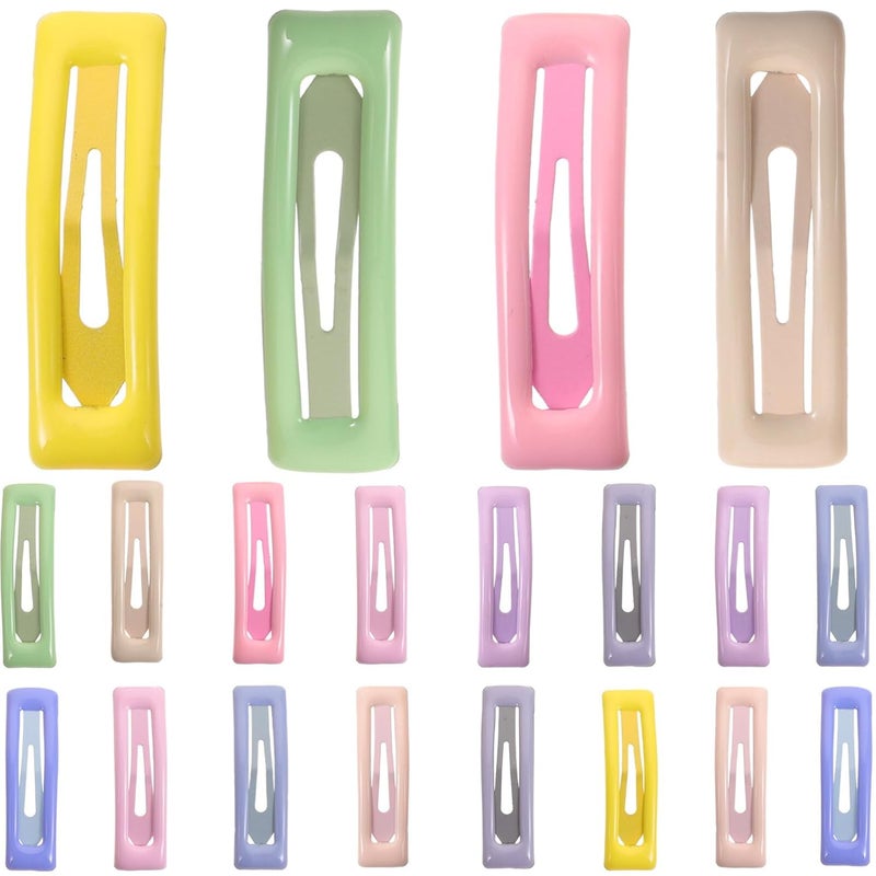 Beaupretty Snap Hair Clip 20pcs Metal Hair Barrettes Colorful Hair Pin Cute Nonslip Hairpin Lovely Hair Clips Hair Accessories for Women Girls