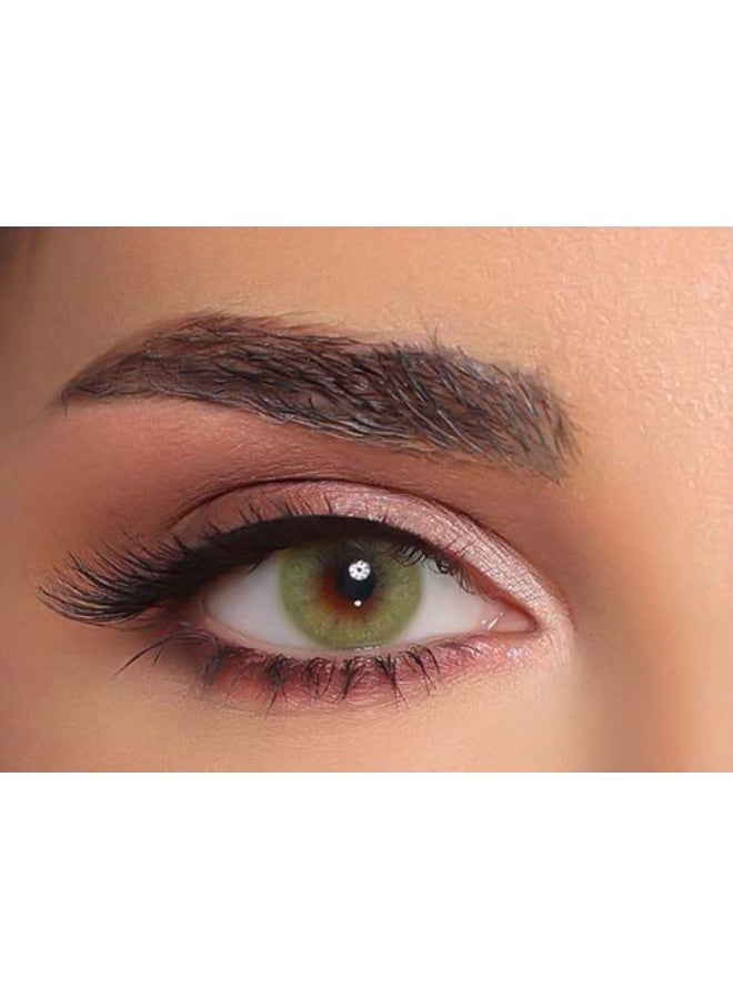 UYAAI Natural Green Contacts Yearly Colored Contact Lenses, Unisex Cosmetic Contact Lenses, Natural Fashion Lenses, With Case - Image 2