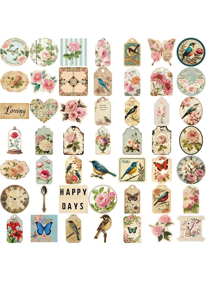 Lyaxm 50 Pcs Beautiful Stickers Aesthetic Waterprof Vinyl Sticker, Retro-Style Waterproof Stickers with Artistic Designs For Laptop Water Bottle Hard Hat Skateboard Adults Kids Teens Girls Boys - Image 3