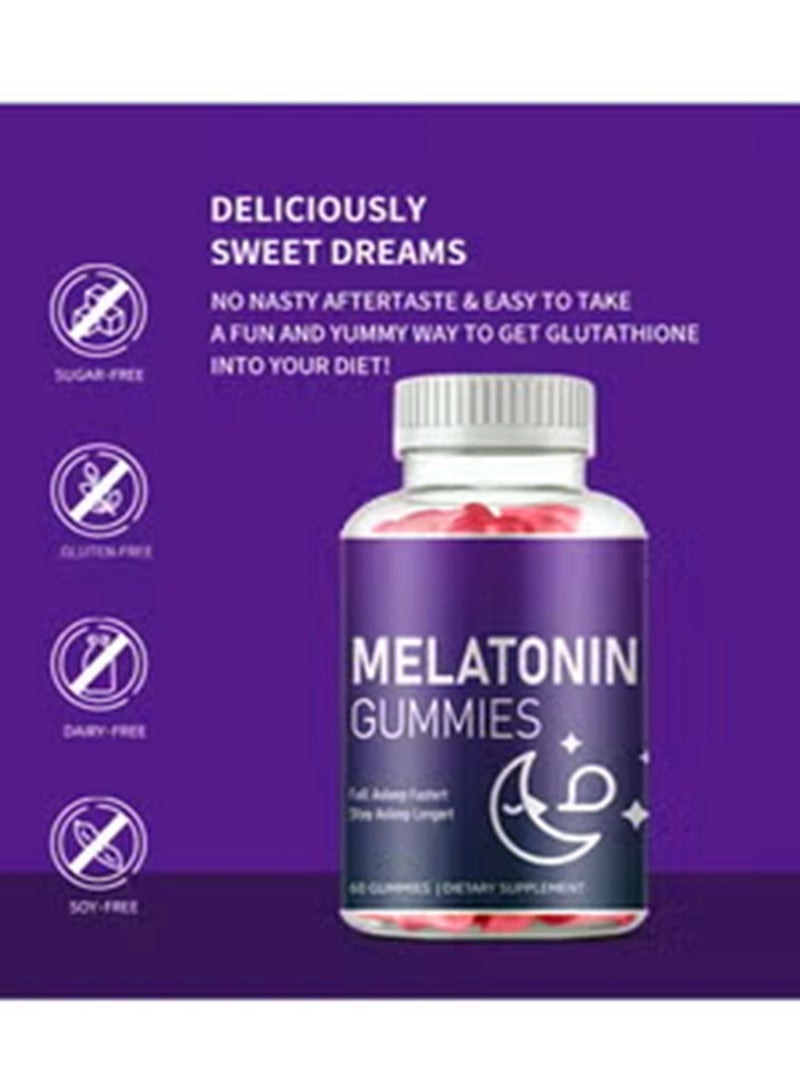 Natrolabs Melatonin  Fast Dissolve  Nighttime Sleep Aid  Natural Berry Flavor  Vegetarian Non GMO Gluten Free 60 GUMMIES  - Image 2