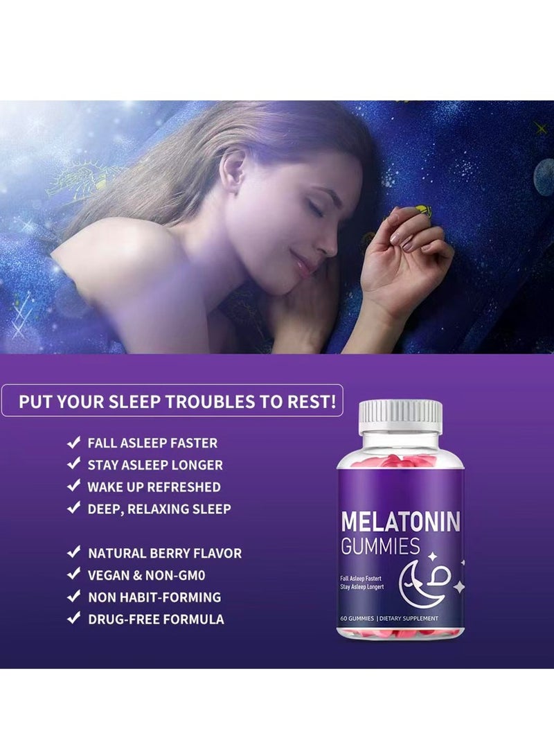 Natrolabs Melatonin  Fast Dissolve  Nighttime Sleep Aid  Natural Berry Flavor  Vegetarian Non GMO Gluten Free 60 GUMMIES  - Image 3