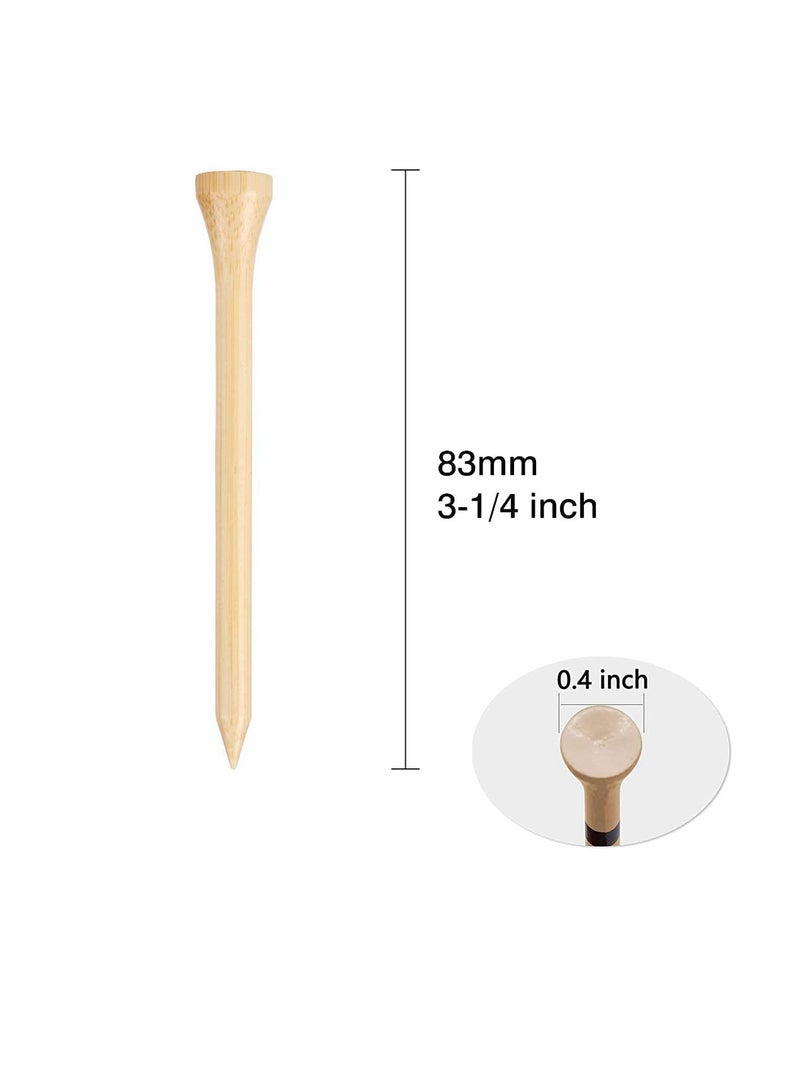 Excefore Golf Tees, 3-1/4 Inch Friendly Biodegradable Material Reduces Friction Side Spin More Stable 100 Pieces - Image 2