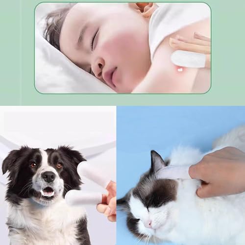 JIYUANCH 100 PCS Cotton Finger Cots, Finger Covers Protection for Finger Tips, Breathable, Sweat Resistant, and Wear-Resistant, and Injured Fingers,Ear Cleaning Finger Wipes for Dogs and Catss - Image 4