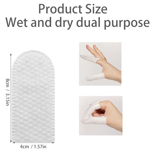 JIYUANCH 100 PCS Cotton Finger Cots, Finger Covers Protection for Finger Tips, Breathable, Sweat Resistant, and Wear-Resistant, and Injured Fingers,Ear Cleaning Finger Wipes for Dogs and Catss - Image 2