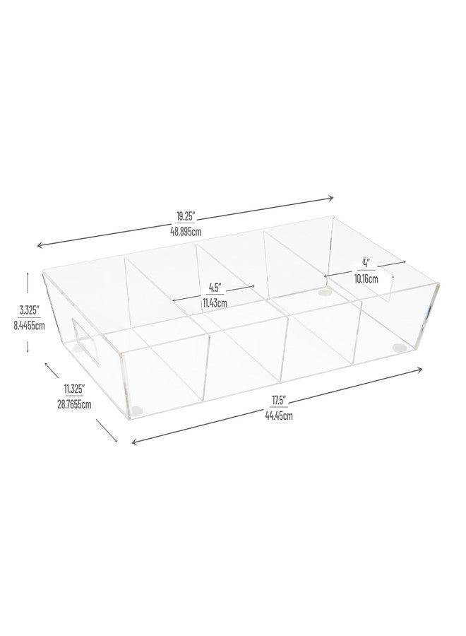 Mind Reader Snack Tray, Countertop Organizer, Snack Tray, Pantry, Breakroom, Kitchen, Clear - Image 3