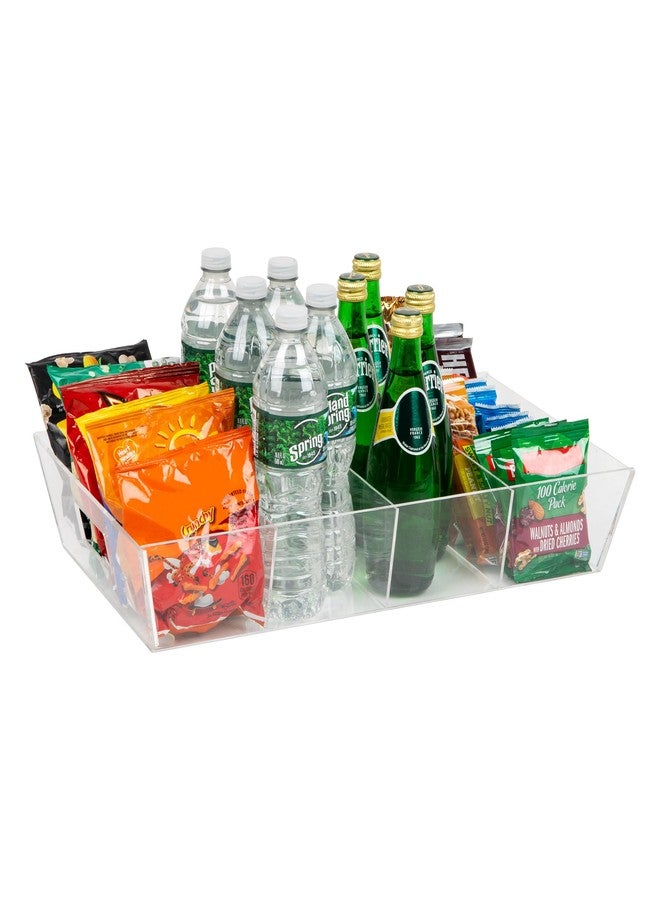 Mind Reader Snack Tray, Countertop Organizer, Snack Tray, Pantry, Breakroom, Kitchen, Clear - Image 1