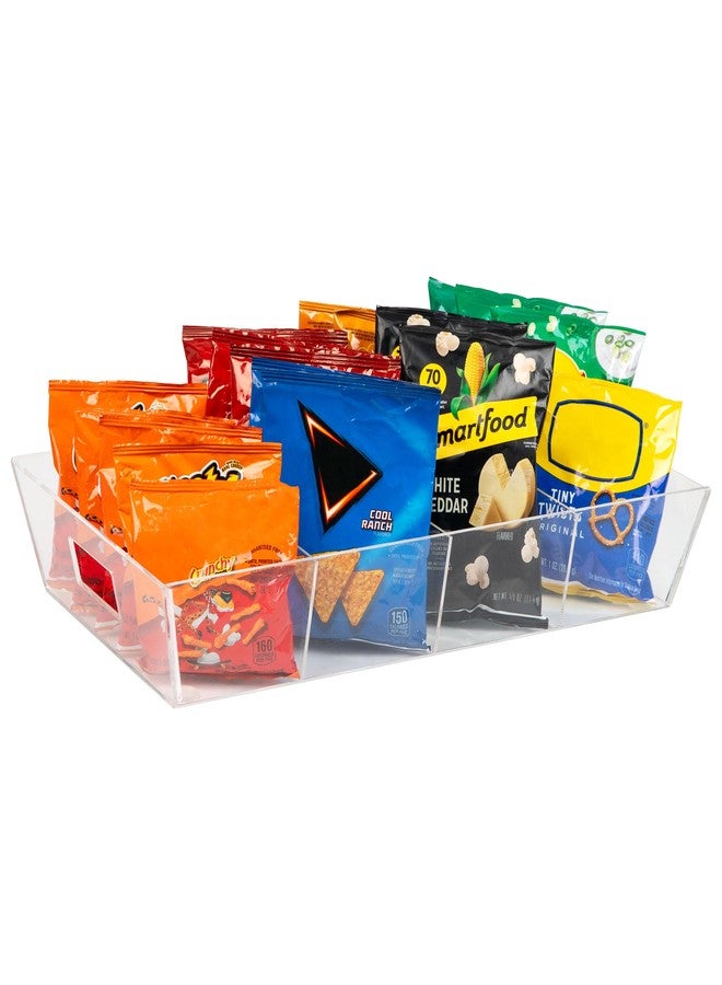 Mind Reader Snack Tray, Countertop Organizer, Snack Tray, Pantry, Breakroom, Kitchen, Clear - Image 4