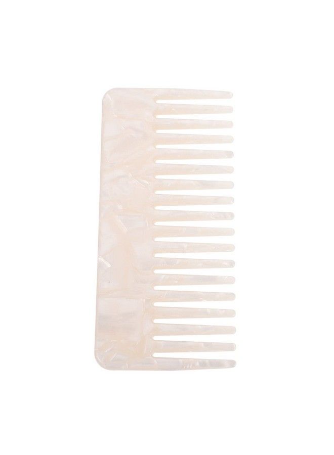 Beaupretty Wide Tooth Comb Tortoiseshell Hair Comb Simple Vintage Barber Shop Combs Anti Static Comb Plastic Large Comb Hairdressing Tools For Salon Styling Home White - Image 1