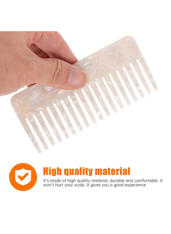 Beaupretty Wide Tooth Comb Tortoiseshell Hair Comb Simple Vintage Barber Shop Combs Anti Static Comb Plastic Large Comb Hairdressing Tools For Salon Styling Home White - Image 3