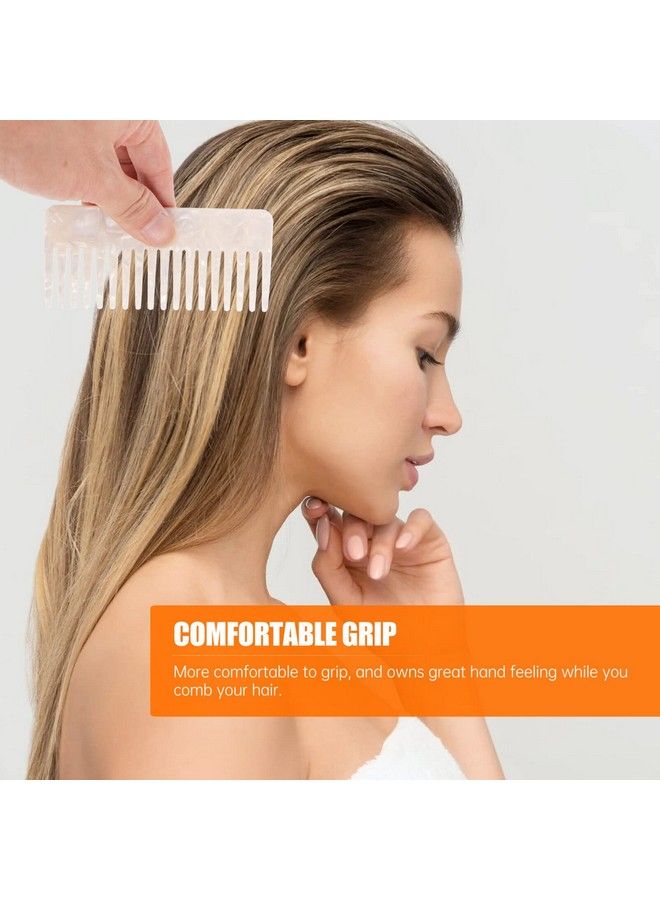 Beaupretty Wide Tooth Comb Tortoiseshell Hair Comb Simple Vintage Barber Shop Combs Anti Static Comb Plastic Large Comb Hairdressing Tools For Salon Styling Home White - Image 4
