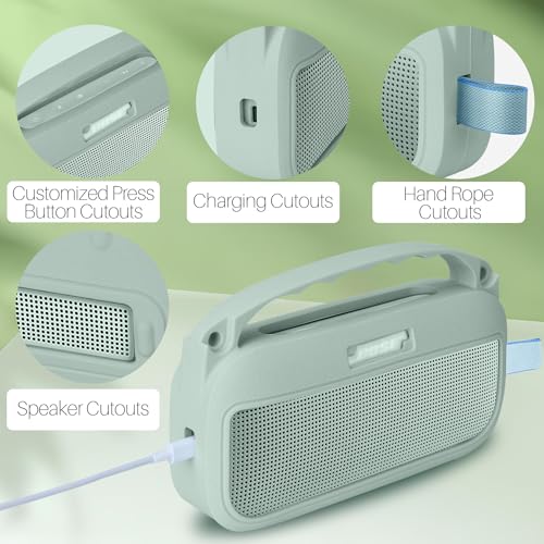 Lebakort 2nd Gen Silicone Cover Compatible with Bose SoundLink Flex 2nd Gen/Bose SoundLink Flex Portable Speaker (Alpine Sage Cover) - Image 4