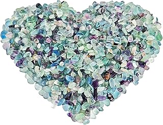 rockcloud 1 lb Flourite Tumbled Chips Crushed Stone Healing Reiki Crystal Jewelry Making Home Decoration - Image 1