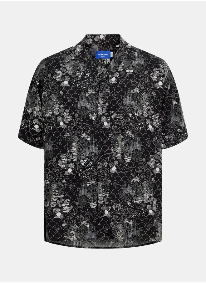 JACK & JONES Relaxed Fit Abstract Print Resort Shirt