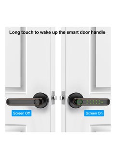 Y&D SYOSI Fingerprint Door Lock, Biometric Knob, Keyless Entry Handle with Fingerprint, Keypad Lock Touchscreen, Noise Free, Smart for Bedroom, Office, Apartment, Airbnb  - Image 2