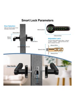 Y&D SYOSI Fingerprint Door Lock, Biometric Knob, Keyless Entry Handle with Fingerprint, Keypad Lock Touchscreen, Noise Free, Smart for Bedroom, Office, Apartment, Airbnb  - Image 5