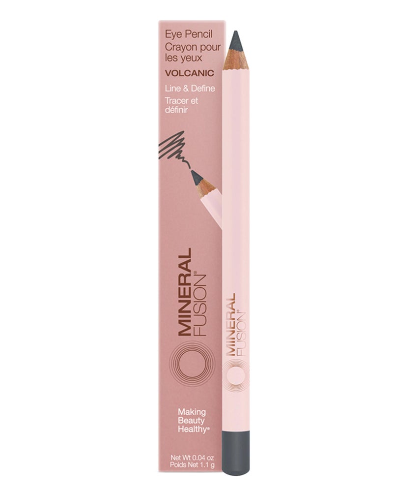 Mineral Fusion Eye Pencil (Grey - Volcanic) - Eyeliner with Soothing Chamomile, Meadowfoam & Vitamin E - Smooth & Long Lasting, Hypoallergenic, Non-Irritating Eye Makeup - Image 1