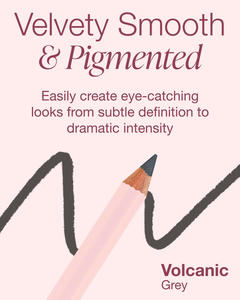 Mineral Fusion Eye Pencil (Grey - Volcanic) - Eyeliner with Soothing Chamomile, Meadowfoam & Vitamin E - Smooth & Long Lasting, Hypoallergenic, Non-Irritating Eye Makeup - Image 3