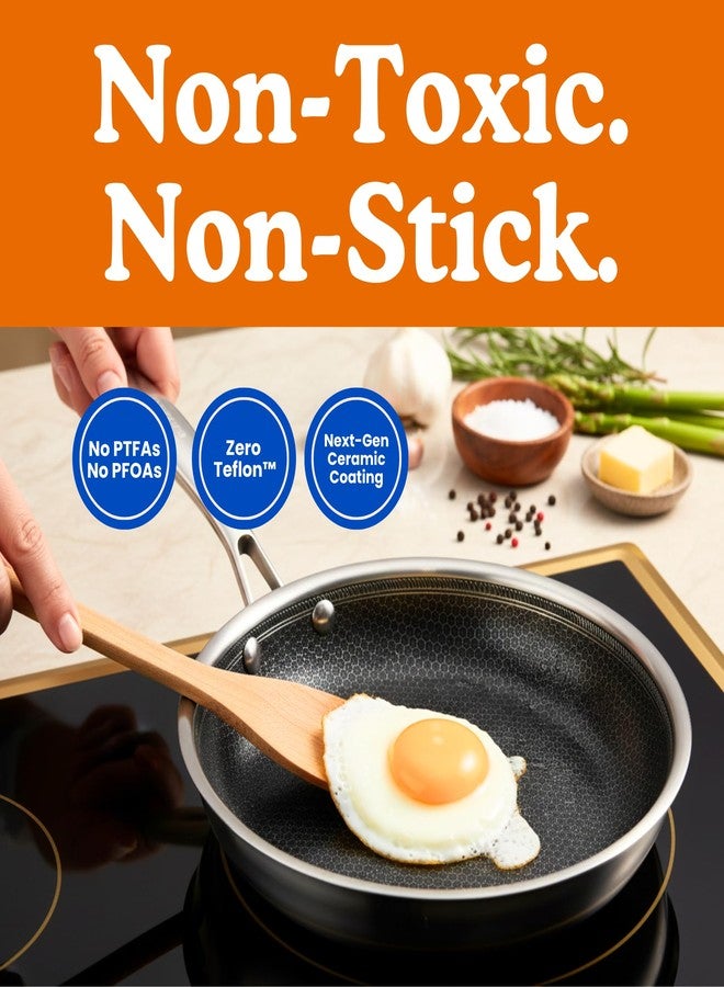 Ziruma Non-Toxic 10 inch Stainless Steel Frying Pan Non-Stick - Image 2