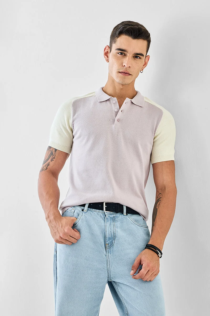 SNITCH Regular Fit Colour-block Polo T-Shirt