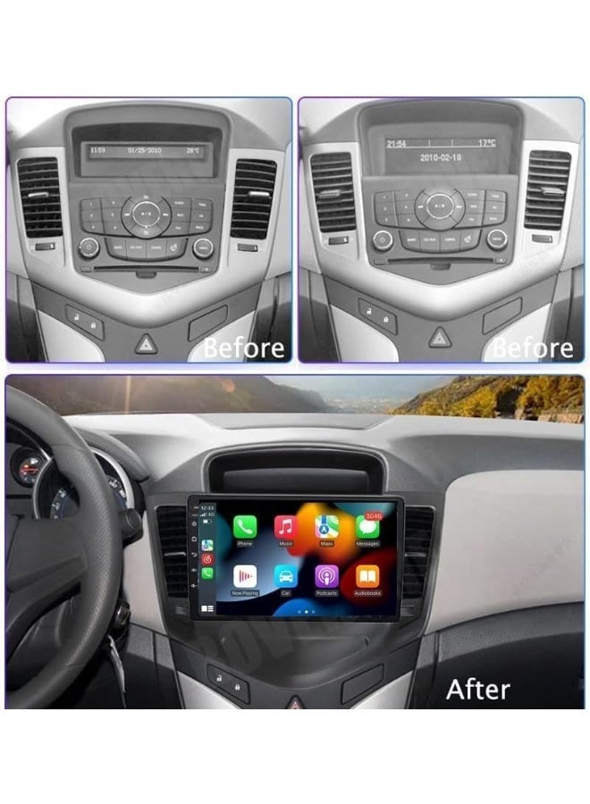 SHEZA STAR Android Car Stereo for Chevrolet Cruze 2009-2015 4GB RAM 64GB ROM Support Carplay, M-Link Wi-Fi BT, Radio GPS, 9 Inch IPS.QLED, Screen with 360D Camera Included - Image 2