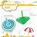 Aoriher Wood Spinning Tops for Kids Colorful Wooden Gyroscopes Toy Educational Kindergarten Toys Rainbow Spin Tops for Games Party Favors Birthday Gifts12 Pieces - Image 3