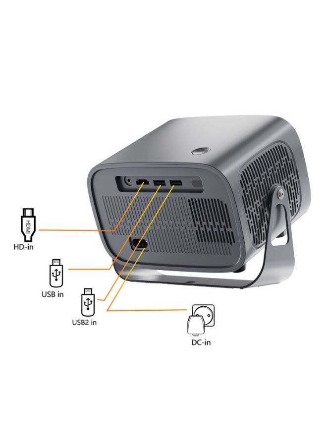 A10 Smart Android 11.0 1080P Projector With 5G WiFi Lamp Portable Projectors 4K Support HD Video Home Theater Projector  - Image 2