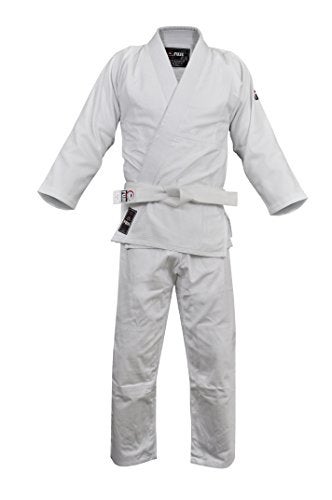 Fuji Single Weave Judo Gi Uniform - Kids & Adults Cotton Training Gi for Judo and Karate, Size 1, White - Image 1