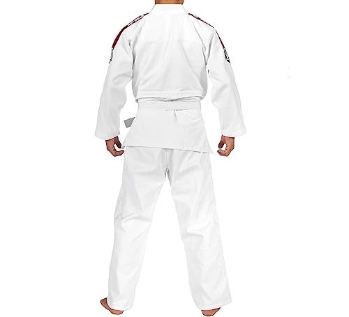 Fuji Single Weave Judo Gi Uniform - Kids & Adults Cotton Training Gi for Judo and Karate, Size 1, White - Image 3