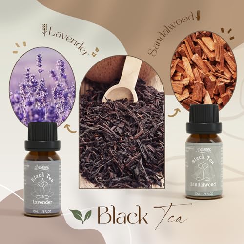 SALUBRITO Zen Fragrance Oil Set, Tea Essential Oil for Diffuser, Candle, Soap Making, White Tea, Black Tea, Green Tea Blended with Rose, Bamboo, Lavender, Sandalwood, Frankincense, Citrus Scented Oil - Image 3
