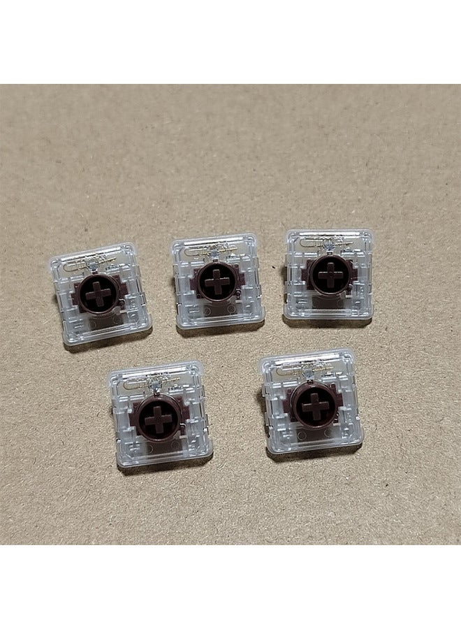 Kaihua 1353 Chocolate Low Shaft Round Head Cross RGB Black Tea Shaft Game Self-changing Shaft Switch Accessories-Color:Kaihua 1353 Short Red Rgb*1  - Image 5