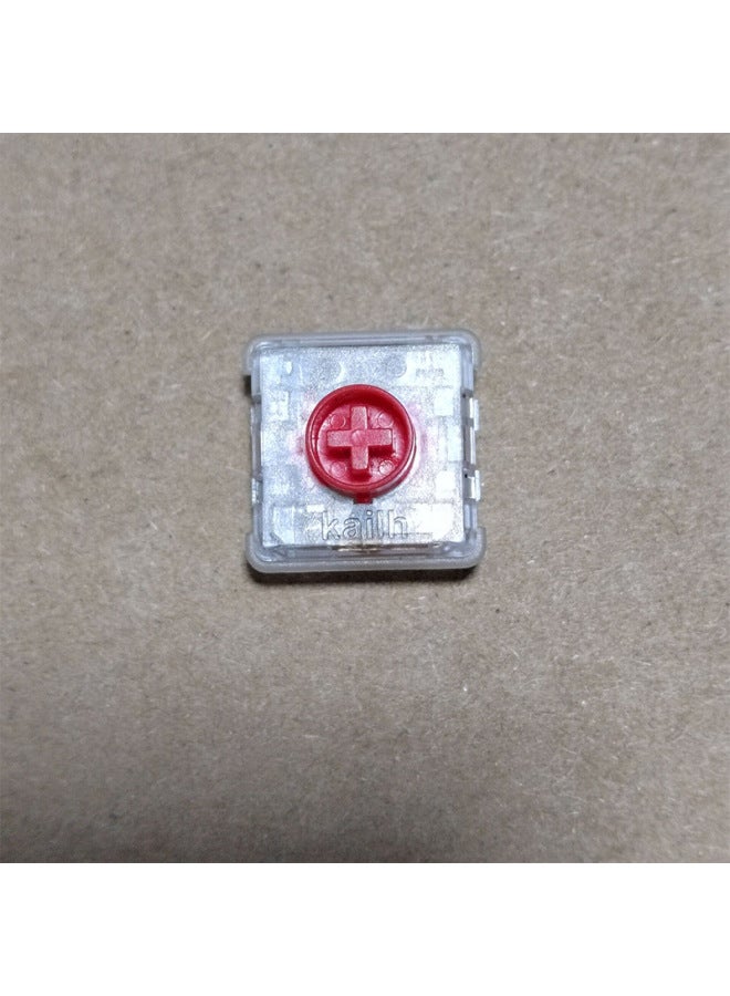 Kaihua 1353 Chocolate Low Shaft Round Head Cross RGB Black Tea Shaft Game Self-changing Shaft Switch Accessories-Color:Kaihua 1353 Short Red Rgb*1  - Image 1