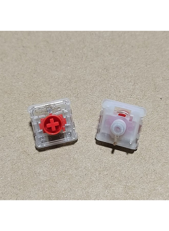 Kaihua 1353 Chocolate Low Shaft Round Head Cross RGB Black Tea Shaft Game Self-changing Shaft Switch Accessories-Color:Kaihua 1353 Short Red Rgb*1  - Image 4
