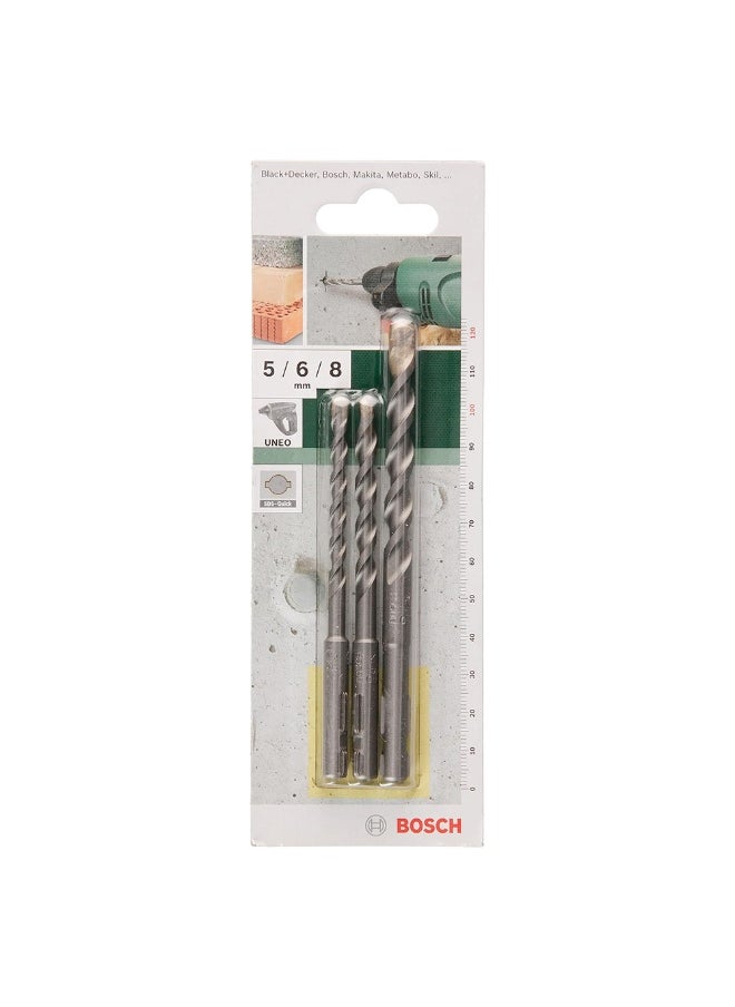BOSCH 2609256908 5/6/8mm SDS-Quick Concrete Drill Bit-Set  - Image 2