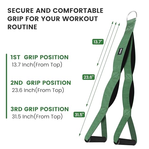 Balency Tricep Rope Cable Attachment Handles, Tricep Pull Down Attachment for Cable Machine, 3 Lengths Tricep Rope for Face Pull, Push Down, Tricep Extension, Cable Rope Attachment for Gym Home Workout - Image 5