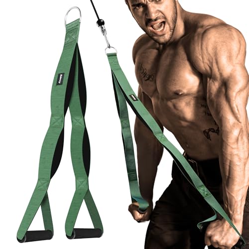 Balency Tricep Rope Cable Attachment Handles, Tricep Pull Down Attachment for Cable Machine, 3 Lengths Tricep Rope for Face Pull, Push Down, Tricep Extension, Cable Rope Attachment for Gym Home Workout - Image 1