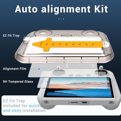 CYNOVA DJI RC2 Screen Protector with Auto Alignment Kit, DJI RC Controller HD Tempered Glass Screen Protector Film For Mini 5 Pro/Flip/Mini 3 / Mini 3 Pro/Air 3 Accessories - Image 3