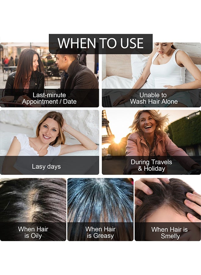 Elaimei Dry Shampoo Powder Dry,Shampoo Absorbs Excess Oil Refreshes Roots and Volumizes Hair Mini Dry Shampoo Hair Volumizing Dry Shampoo Powder with Charcoal Powder and Biotin Hair Powder Dry Shampoo 8.5g - Image 5