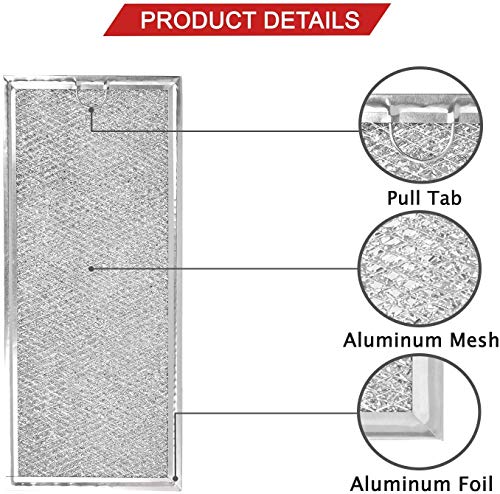IROLEN Microwave Grease Filter Compatible with Whirlpool and GE Microwaves 2 Pack Approx 13" x 6" - Image 4