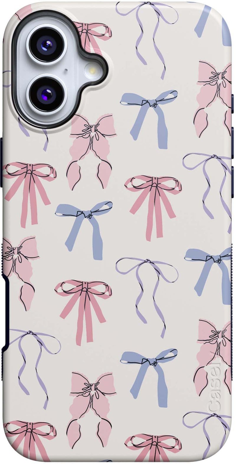 Casely iPhone 16 Case Coquette Girlie Pastel Bows Bold Protective Design Compatible with MagSafe - Image 2