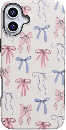 Casely iPhone 16 Case Coquette Girlie Pastel Bows Bold Protective Design Compatible with MagSafe - Image 1
