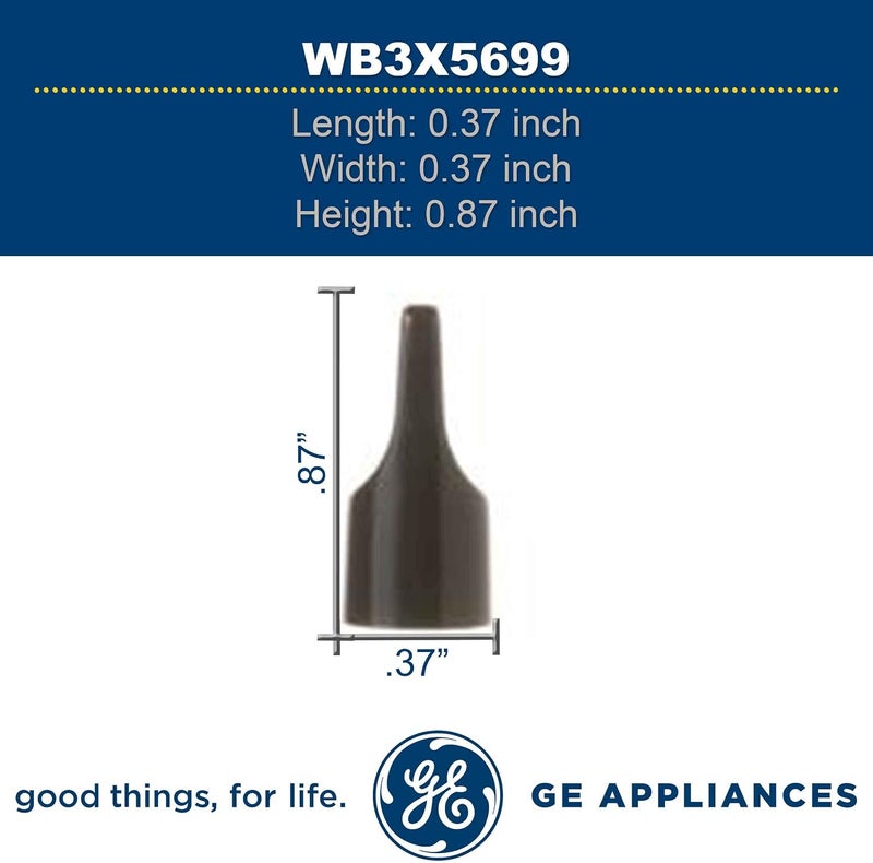 General Electric WB3X5699 Clock Knob Kit - 3 Pack, Black - Image 3
