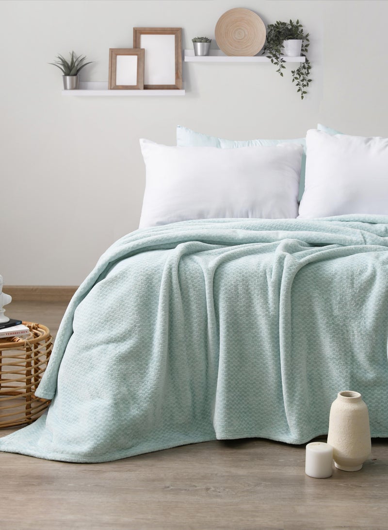 MORANO Morano Velvet Blanket – Dyed Model, 220x240 CM, Luxuriously Soft Polyester Throw, Lightweight Warm Blanket for Bed or Sofa – Elegant Colors for all Home Styles  - Image 1