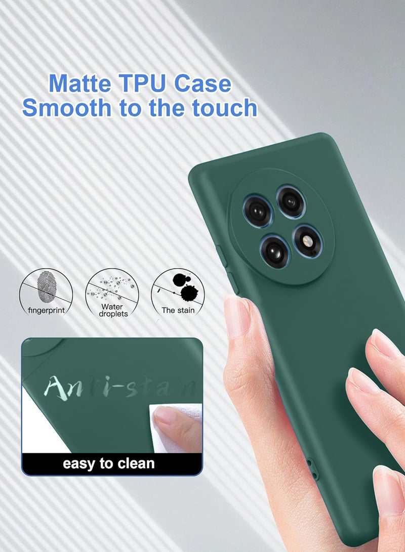 Wtech OnePlus 13R 5G 2025 Premium Soft Liquid Silicone Case Cover - Dark Green - Image 2