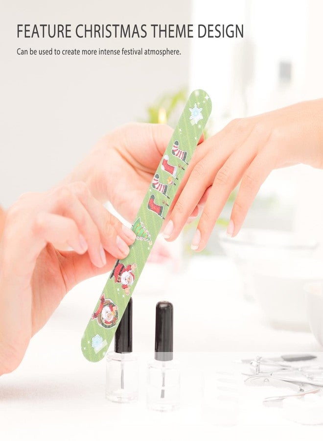 FRCOLOR 12pcs Christmas Nail Files Double Sided Emery Board Nail Sanding File for Natural and Acrylic Nails (Random Style) - Image 5