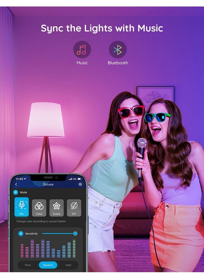 Govee Govee Smart Light Bulbs, Color Changing Light Bulb, Works with Alexa and Google Assistant, 16 Million Colors RGBWW, WiFi & Bluetooth LED Light Bulbs, Music Sync, A19, 800 Lumens, 1 Pack  - Image 2