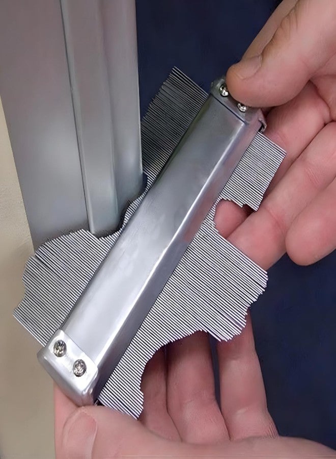 اتول مارت مقياس نسخ محيط معدني من يوتول مارت، أداة قياس دقيقة لنسخ محيط 6 بوصات، أداة فائقة القياس لتحديد الشكل والمخطط، ملف تعريف قابل للتعديل للنسخ الدقيق للأشكال غير المنتظمة، قطعة واحدة - Image 4