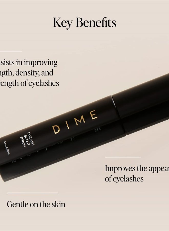 DIME سيروم تعزيز الرموش من دايم بيوتي، سيروم نمو الرموش لرموش أكثر صحة وطولاً وكثافة، 0.20 أونصة / 6 مل