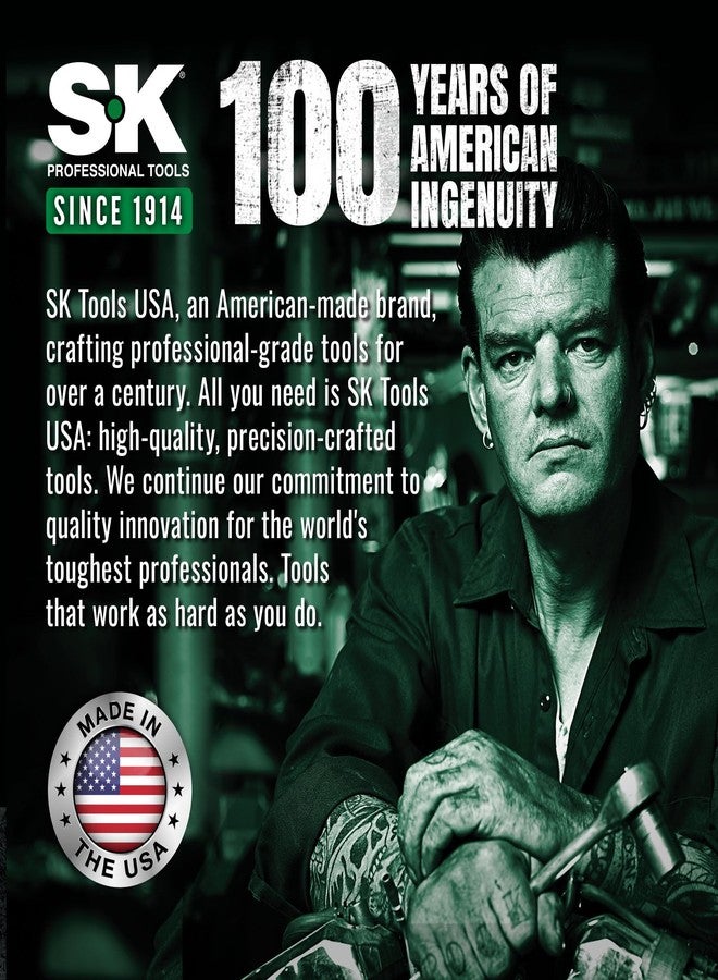 SK TOOLS USA 1/4" Drive Ratchet Handle, Reversible Switch, SuperKrome Finish, Premium CR-V Construction, with Knurled Handle - Image 2