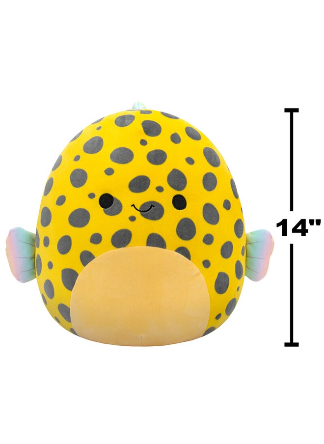 Squishmallows Large Plush 14 inch Dayton Yellow Boxfish Officially Licensed Kellytoy Plush Toy Colorful Soft Gift for Kids Girls & Boys Washable Squishy Stuff Toy Multicolor All Age  - Image 3