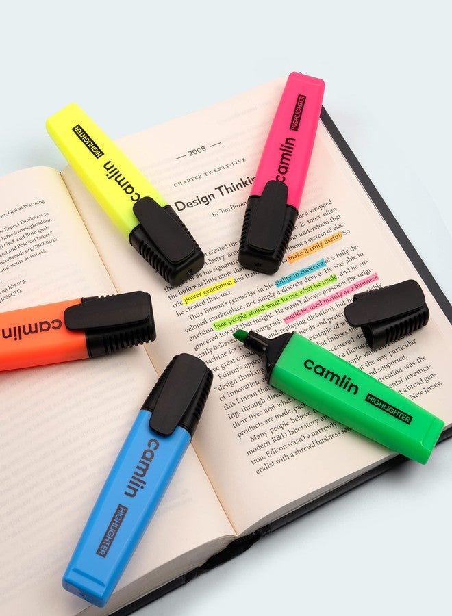 Camlin Highlighter Pen 5 Shades, Multicolor - Image 4